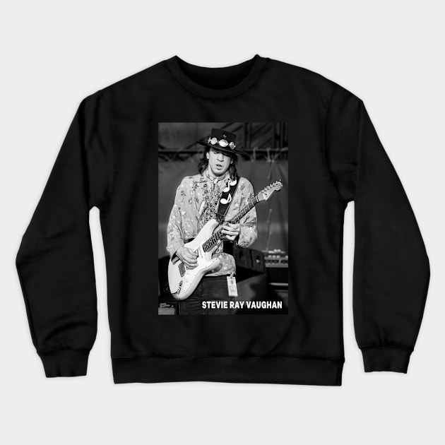 Stevie Ray Vaughan Crewneck Sweatshirt by xnewsomefiles